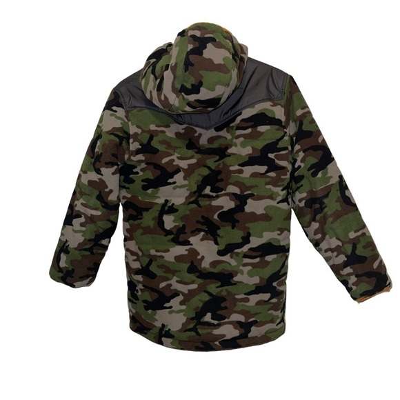 The North Face Boys Reversible Camo Charcoal Jacket Size L - Picture 3 of 12